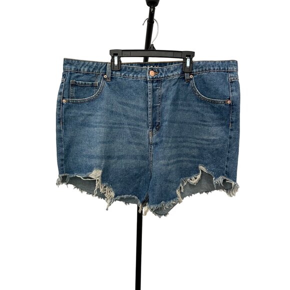 Wild Fable High Rise Distressed Denim Shorts Size 18 - Picture 1 of 9